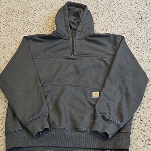 Carhartt Men's Rain Defender Dark Gray Zip Up Hoodie